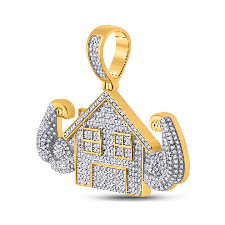 1 1/2 CTW-DIA P1P2 TRAP HOUSE  PENDANT