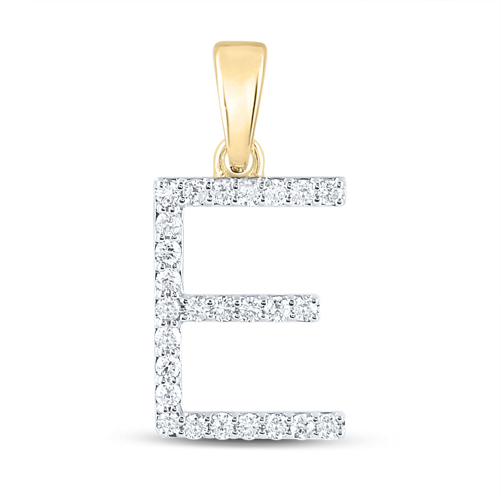 1/5CT-DIA CN LADIES INITIAL "E" PENDANT