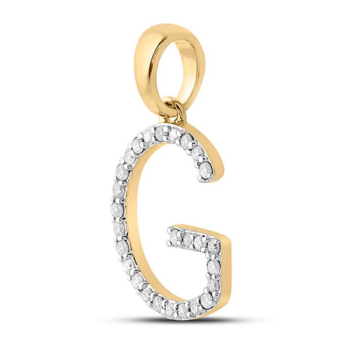 1/5CT-DIA CN LADIES INITIAL "G" PENDANT