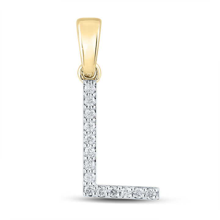 1/8CT-DIA CN LADIES INITIAL "L" PENDANT