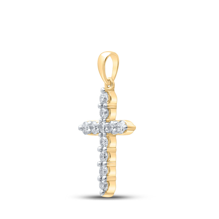 1/2CTW-DIA CN CROSS PENDANT