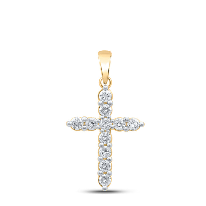 1/2CTW-DIA CN CROSS PENDANT