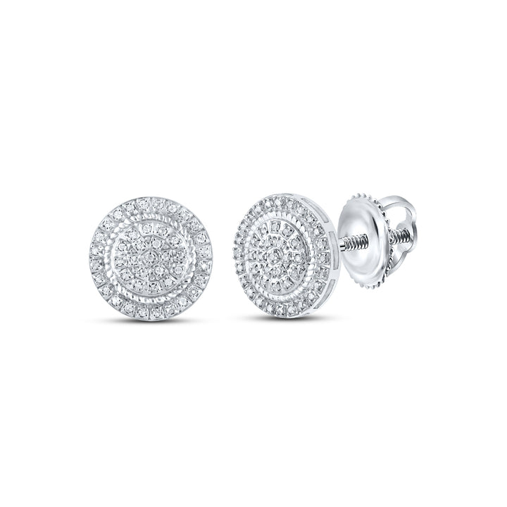 1/4CTW-DIA P3 MENS ROUND EARRING