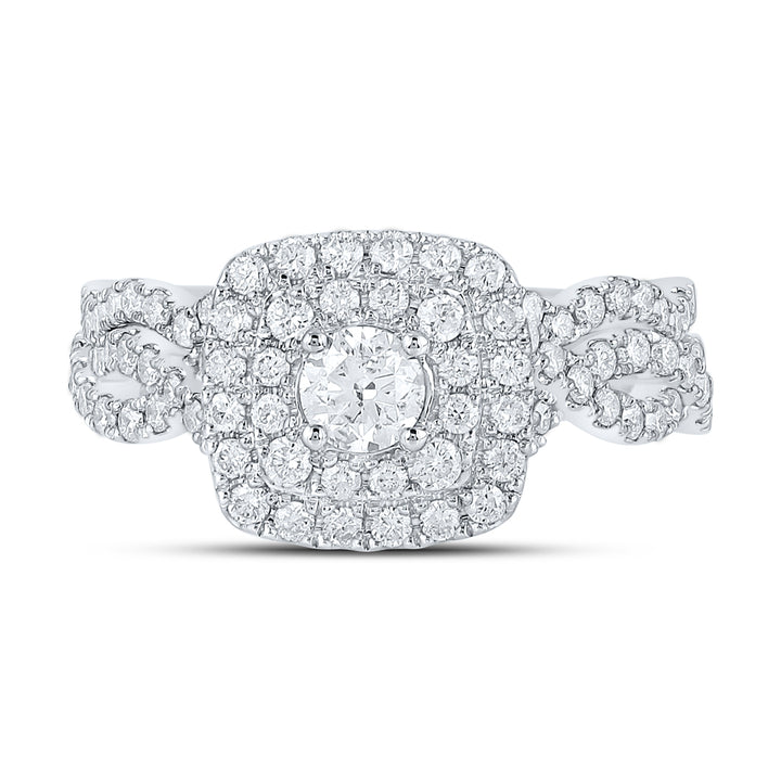 1 CTW-DIA ANA M 1/3CT-CRD BRIDAL SET 2 HALO