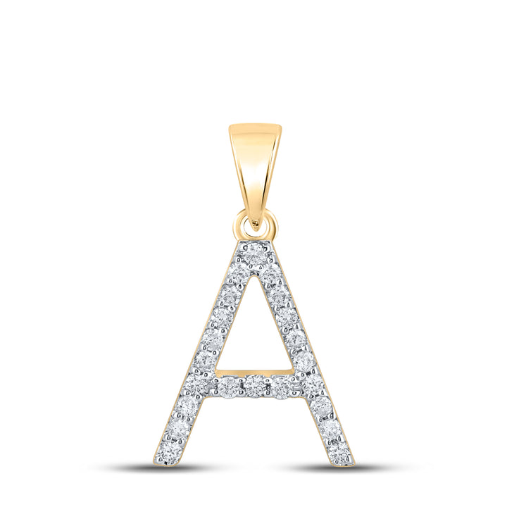 1/5CT-DIA CN LADIES INITIAL "A" PENDANT