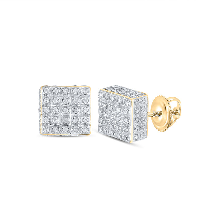 3/8CTW-DIA P3 GIFT SQUARE EARRING