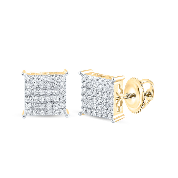 1/2CT-DIA NK FASHION SQUARE EARRING