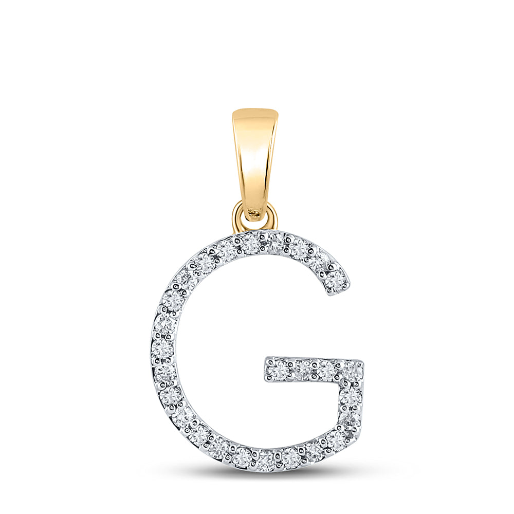 1/5CT-DIA CN LADIES INITIAL "G" PENDANT