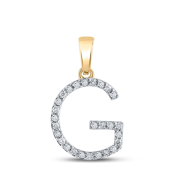 1/5CT-DIA CN LADIES INITIAL "G" PENDANT