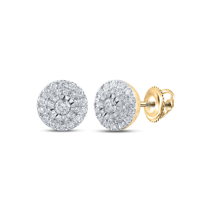 1/2CTW-DIA CN ROUND EARRING