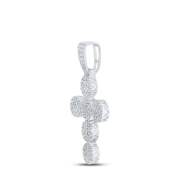 2 CT-DIA NK ROUND CROSS MENS CHARM