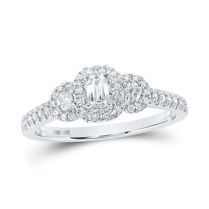 1/2CTW-DIA CN SINGLE HALO BRIDAL RING