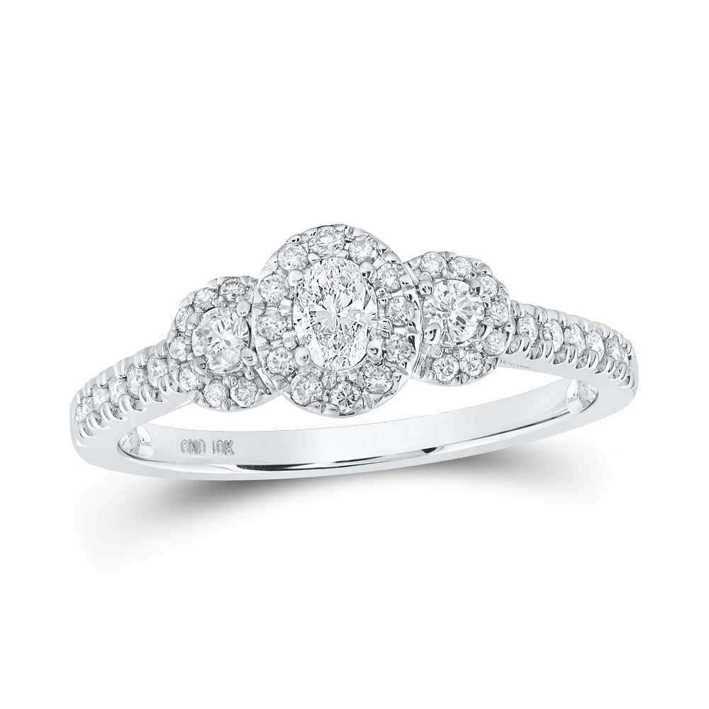 1/2CTW-DIA CN SINGLE HALO BRIDAL RING