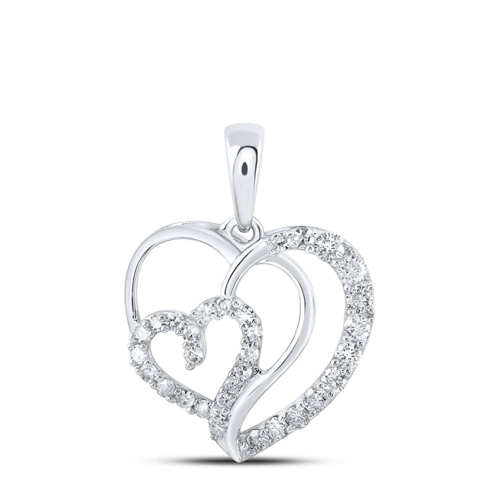 1/4CTW-DIA NK HEART PENDANT