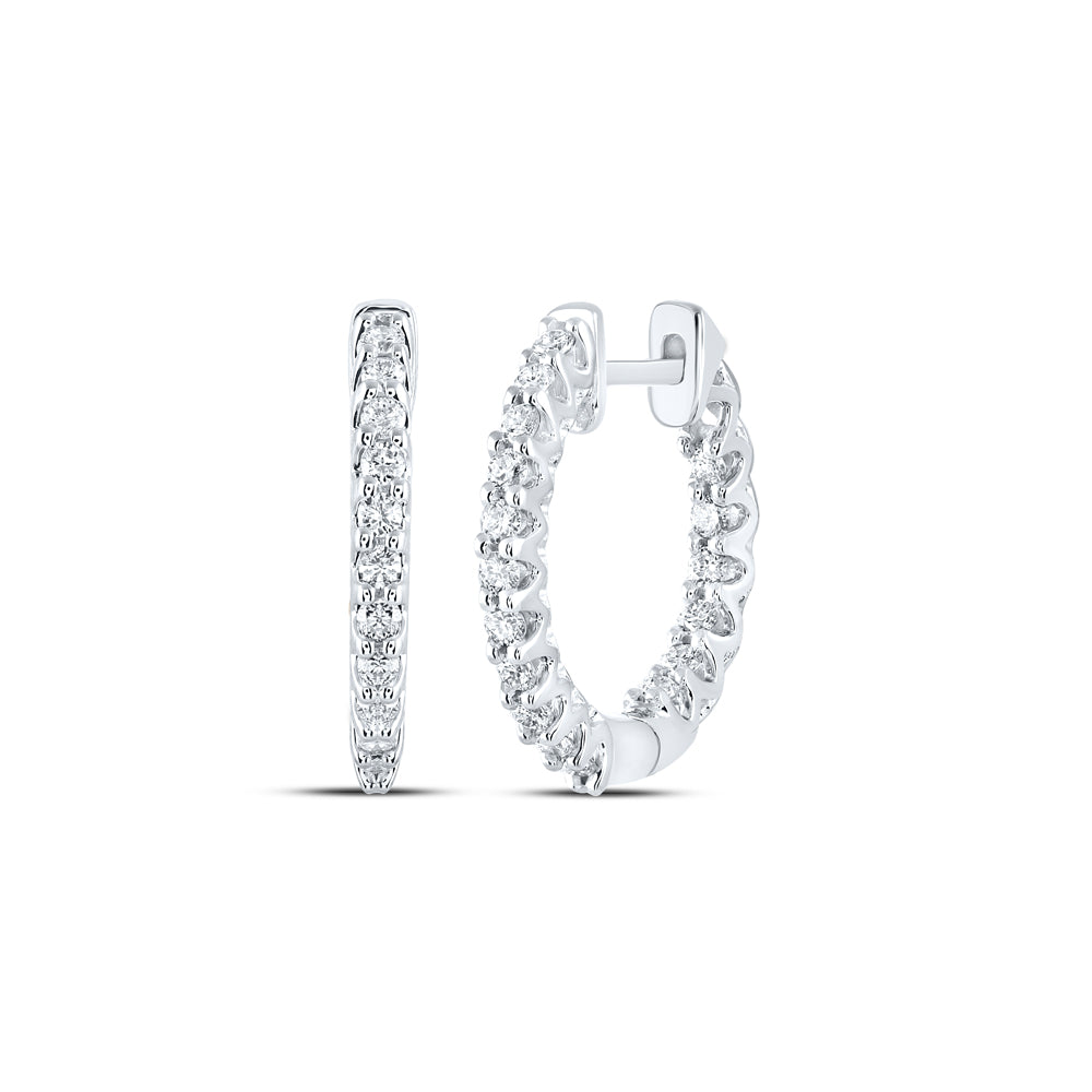 1/2CTW-DIA ANA M HOOPS EARRING