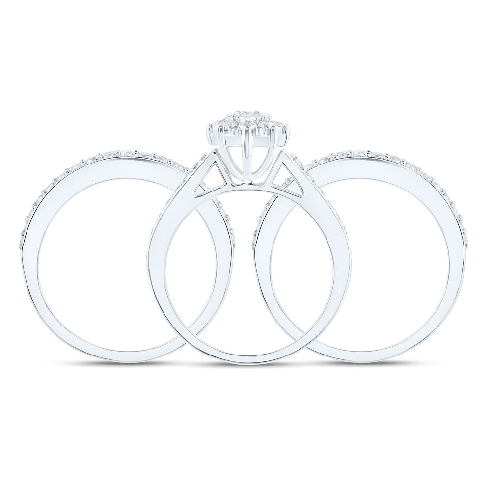 1 1/3CTW-DIA NK 1/5CT-CRD BRIDAL SET