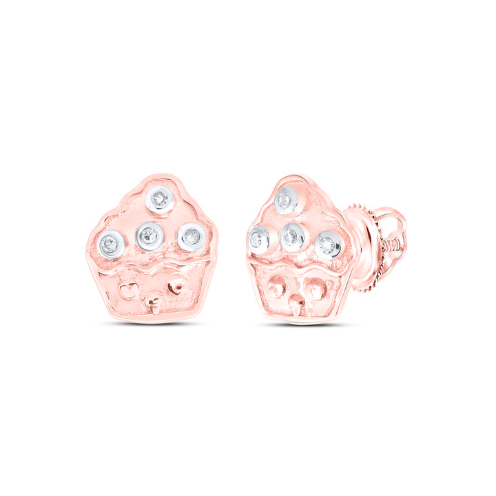 0.02CTW-DIA NK GIFT CUP CAKE EARRINGS