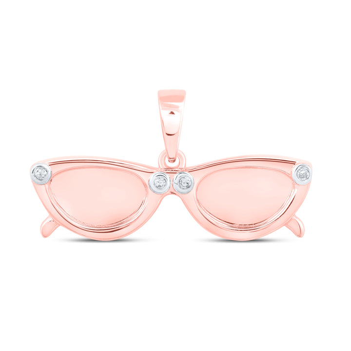 0.02CTW-DIA NK GIFT SUN GLASSES PENDANT