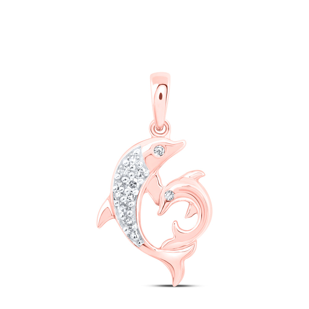 1/12CTW-DIA NK GIFT DOLPHIN PENDANT