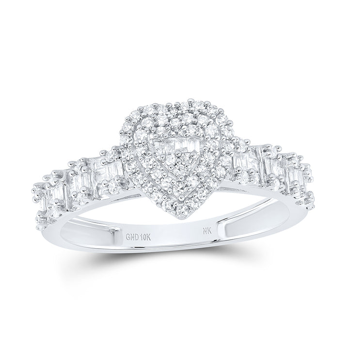 1/2CTW-DIA NK FASHION HEART LADIES RING