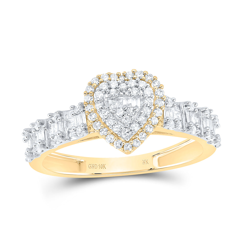 1/2CTW-DIA NK FASHION HEART LADIES RING