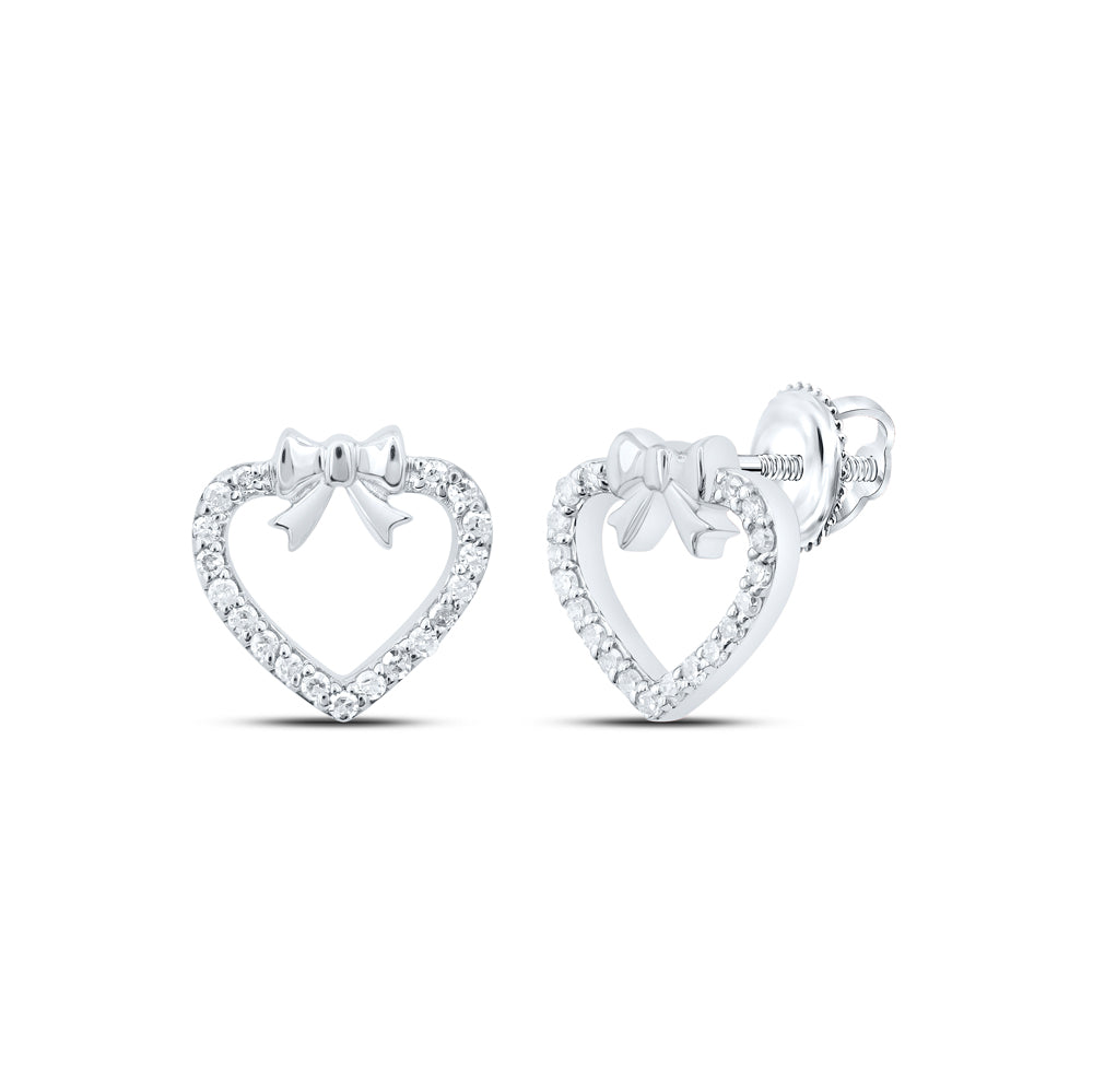 1/6CTW-DIA P1 GIFT HEART EARRING