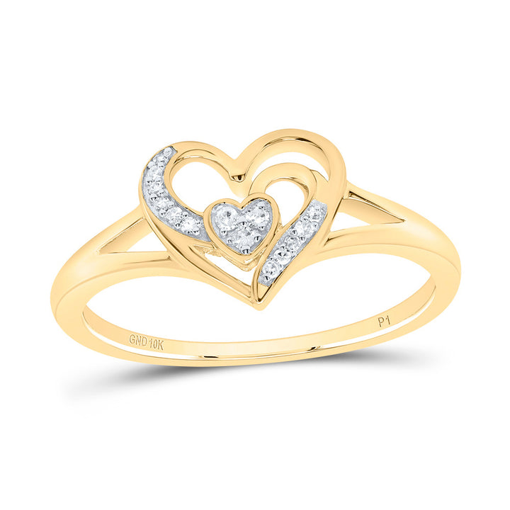 1/20CTW-DIA P1 GIFT HEART RING