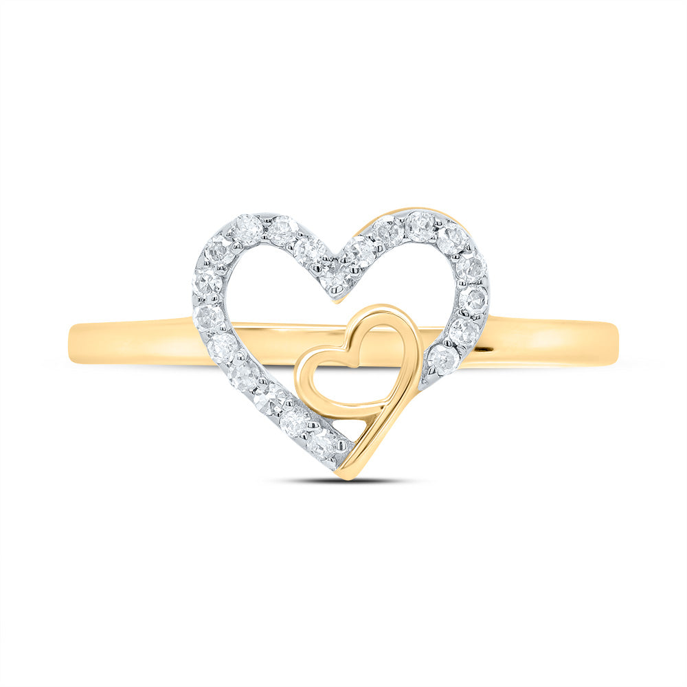 1/8CTW-DIA P1 GIFT HEART RING