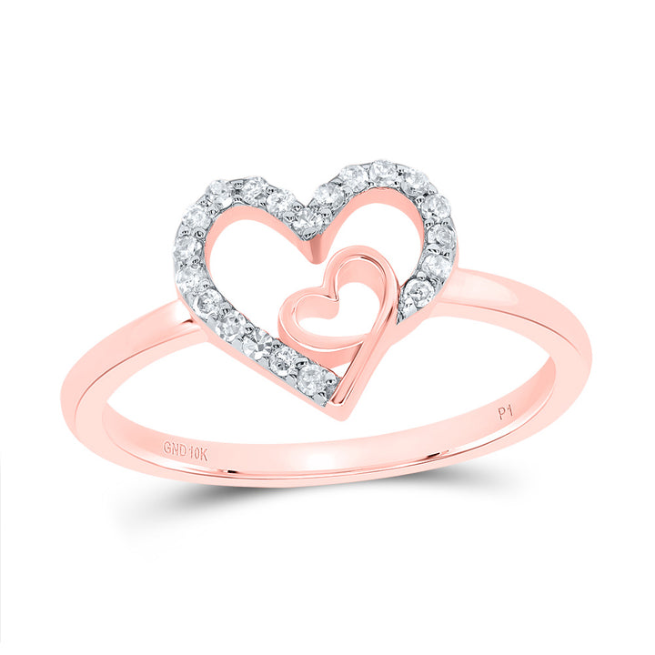 1/8CTW-DIA P1 GIFT HEART RING