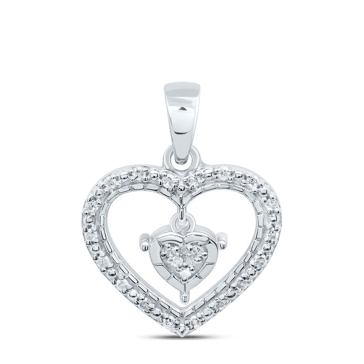 1/10CTW-DIA P1 GIFT HEART PENDANT