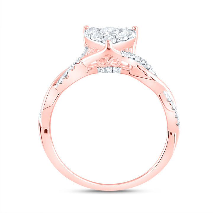 1/2CTW-DIA ANA M HEART NO HALO FASHION BRIDAL RING