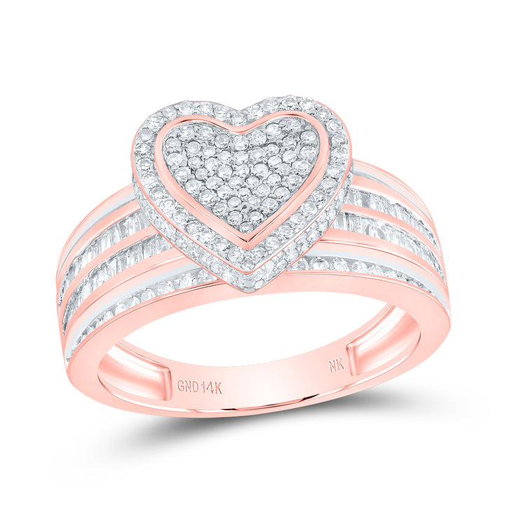 1 1/3CTW- DIA NK FASHION HEART RING