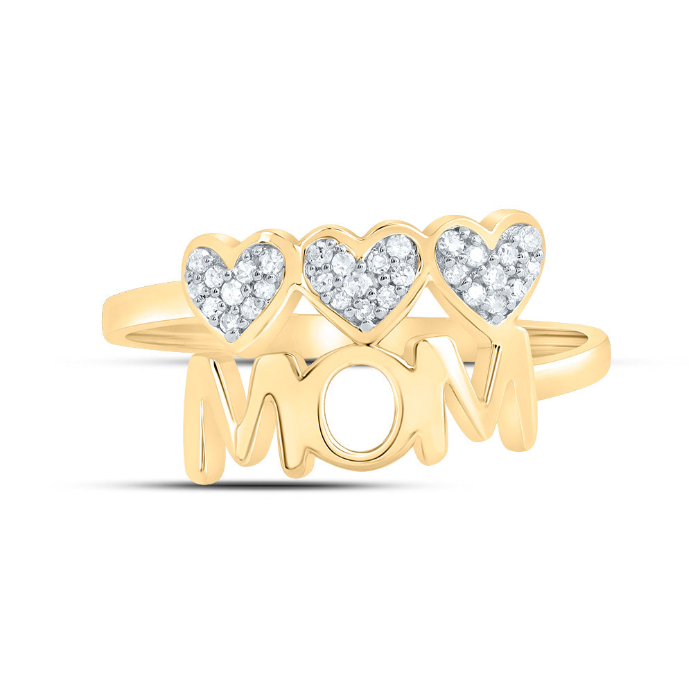 1/10CTW-DIA P1 GIFT MOM HEART RING