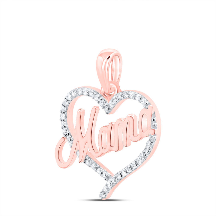 1/6CTW-DIA P1 GIFT MAMA HEART PENDANT