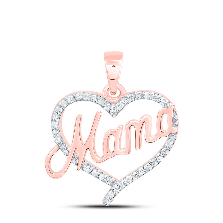 1/6CTW-DIA P1 GIFT MAMA HEART PENDANT