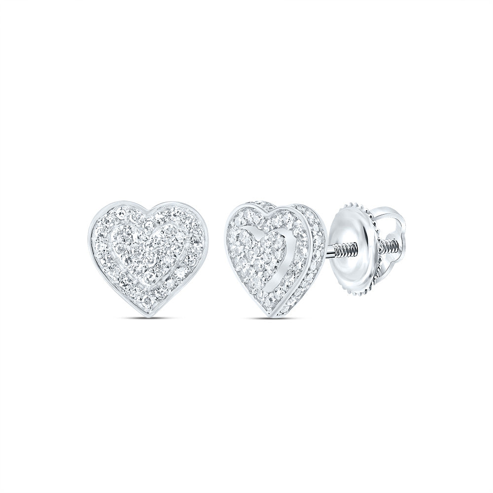 1/3CTW-DIA NK FASHION HEART STUD EARRING