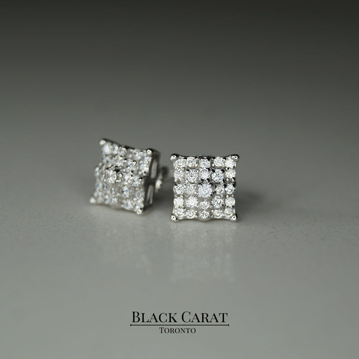 Men's Rosta 925 Real Silver Earrings - Black Carat