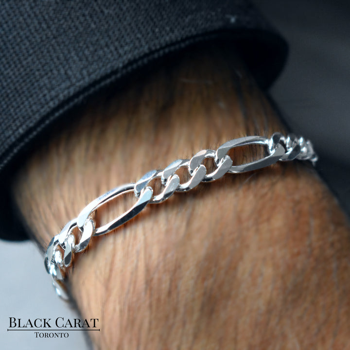 Figaro Bracelet - Black Carat