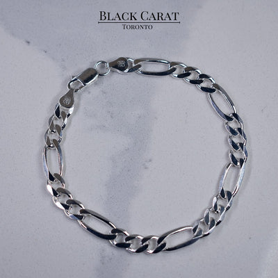 Figaro Bracelet - Black Carat