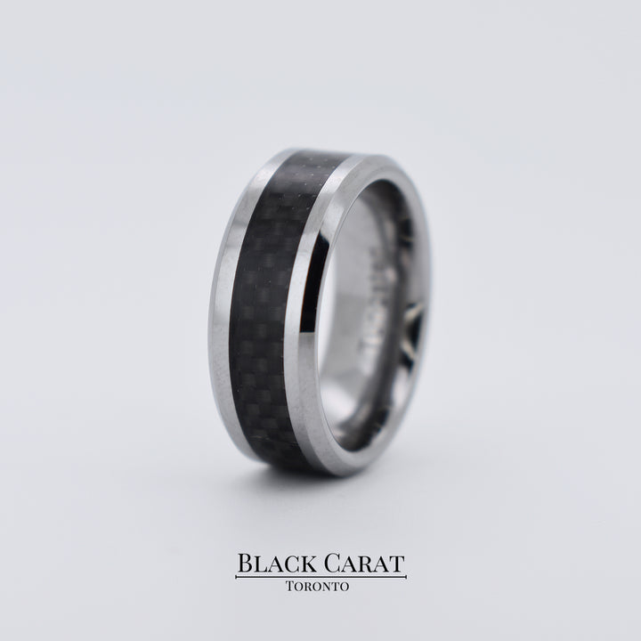 Men's Carbon Tungsten Ring