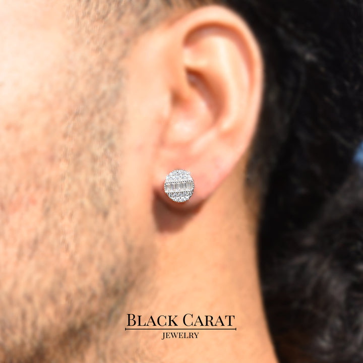 Men's Almach 925 Real Silver Earrings