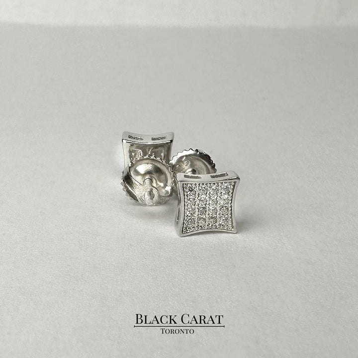 Men's Mizaar 925 Real Silver Earrings - Black Carat