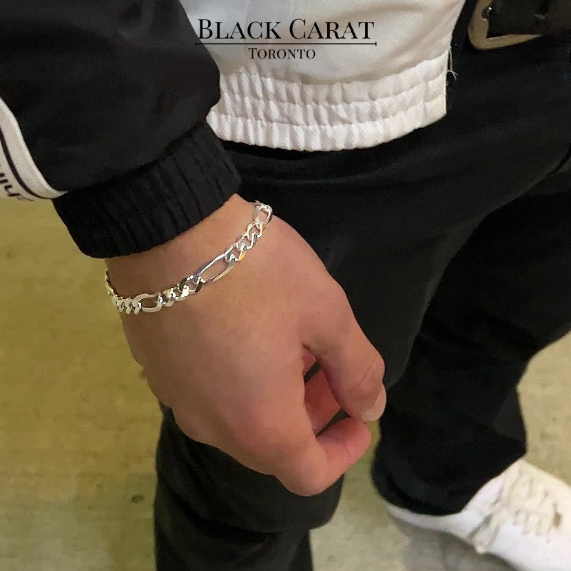 Figaro Bracelet - Black Carat