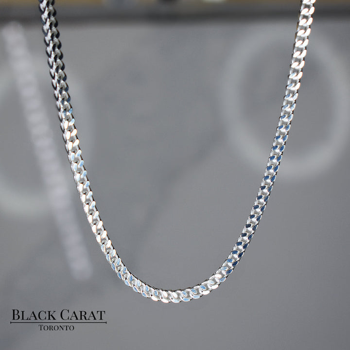 Men's Franco 925 Sterling Silver Chain - Black Carat